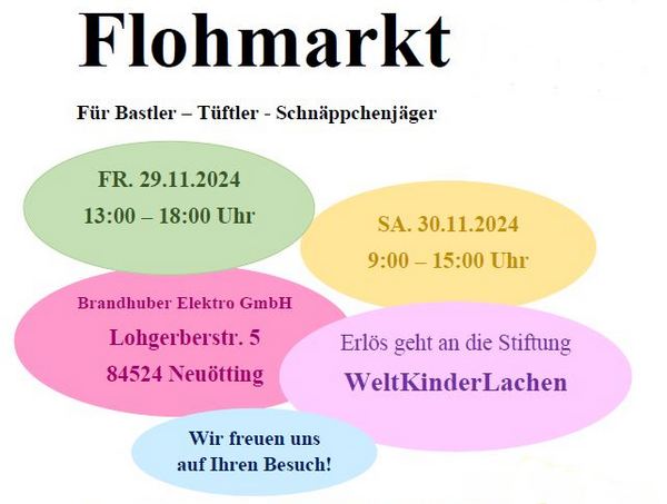 Elektro Brandhuber veranstaltet Flohmarkt